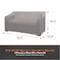 Modern Leisure Garrison Patio Loveseat Cover, Waterproof, Small, 55 in. L x 33 in. W x 38 in. H, Granite 3121 - alternate 5